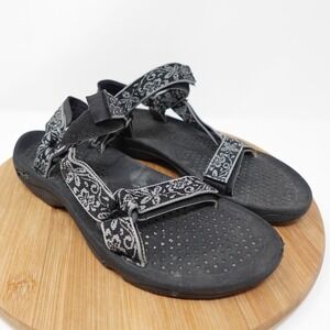 Teva Hurricane Women's Hiking Sport Sandals Shoes Size 9 Blue Black Strappy 6577